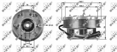 WILMINK GROUP wg1721043 -  Сцепление, вентилятор радиатора